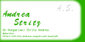 andrea stritz business card